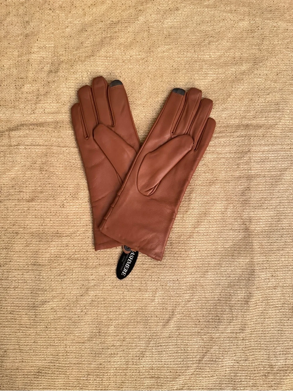 Leather with cashmire lining